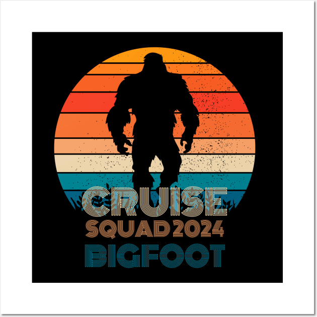 BIGFOOT squad Cruise Family Vacation Cruise squad 2024 Summer T-Shirt Wall Art by Emouran